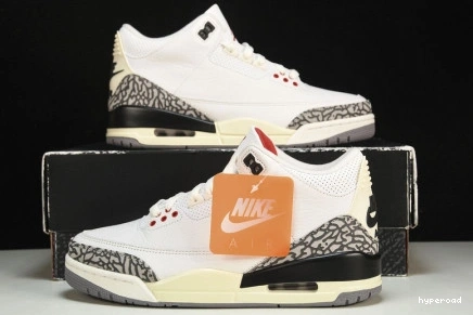 Hyperoad Reimagined Jordan 3 Air Cement White 1022